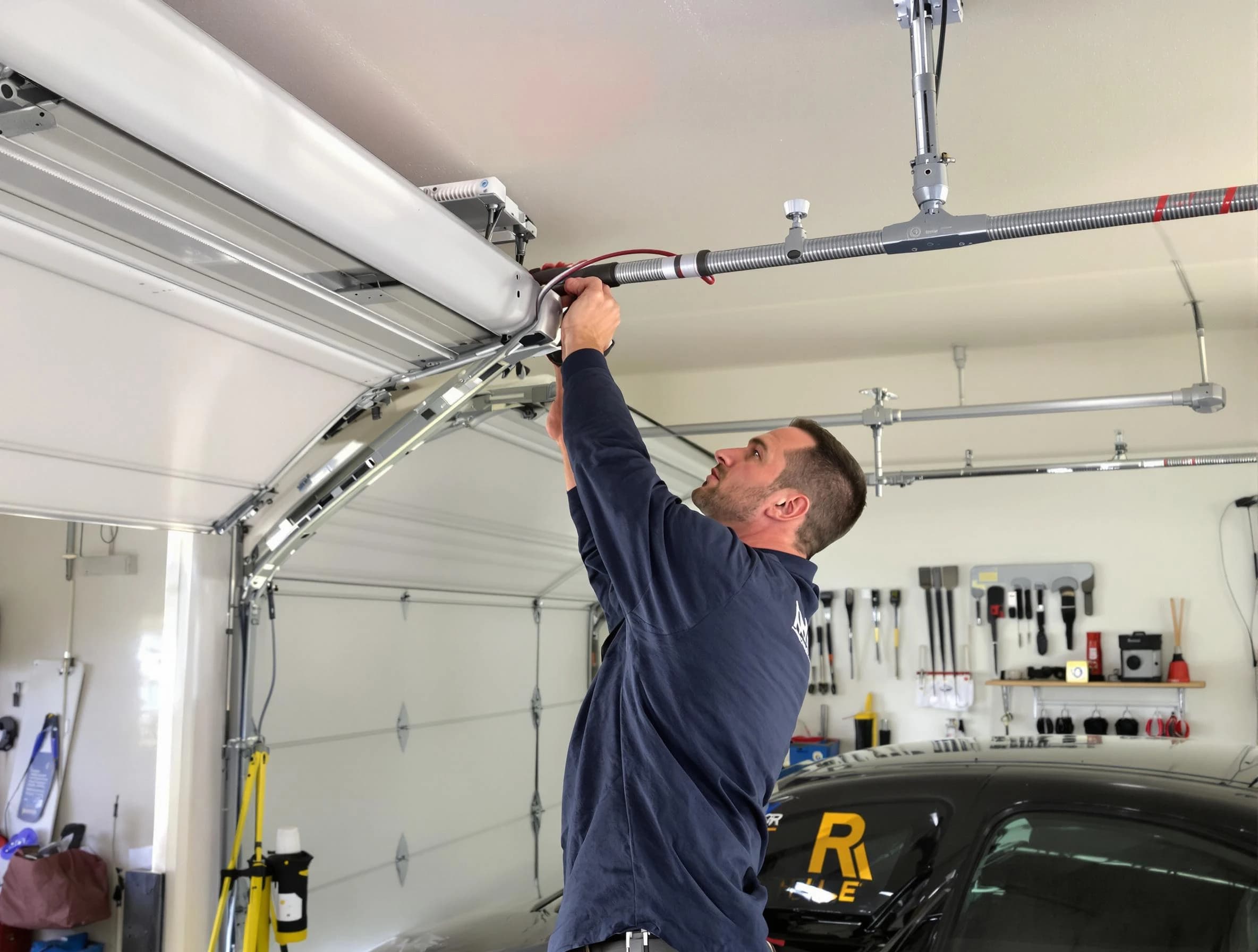 Saugus Garage Door Repair technician performing garage door cable repair in Saugus