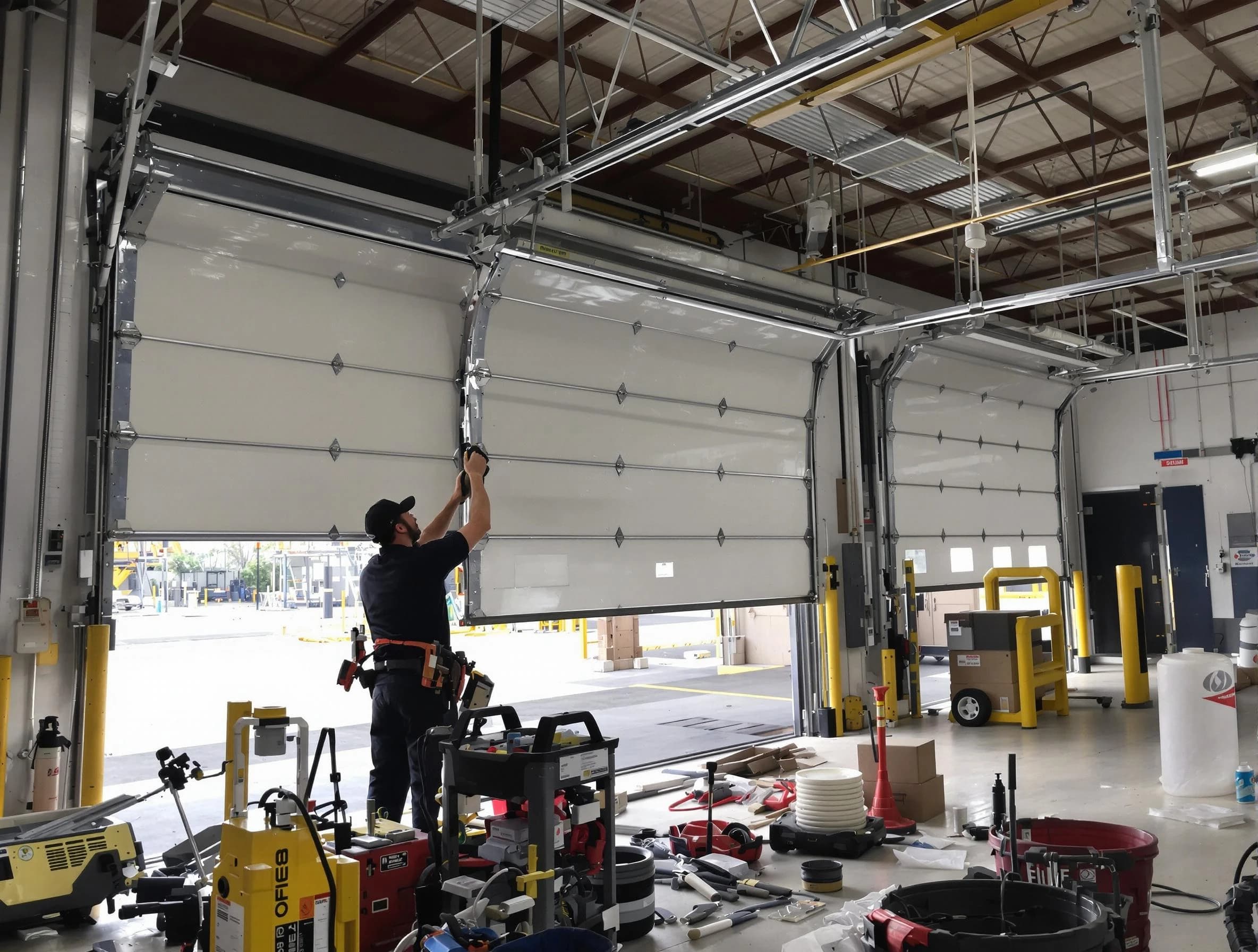 Saugus Garage Door Repair technician performing commercial garage door repair in Saugus