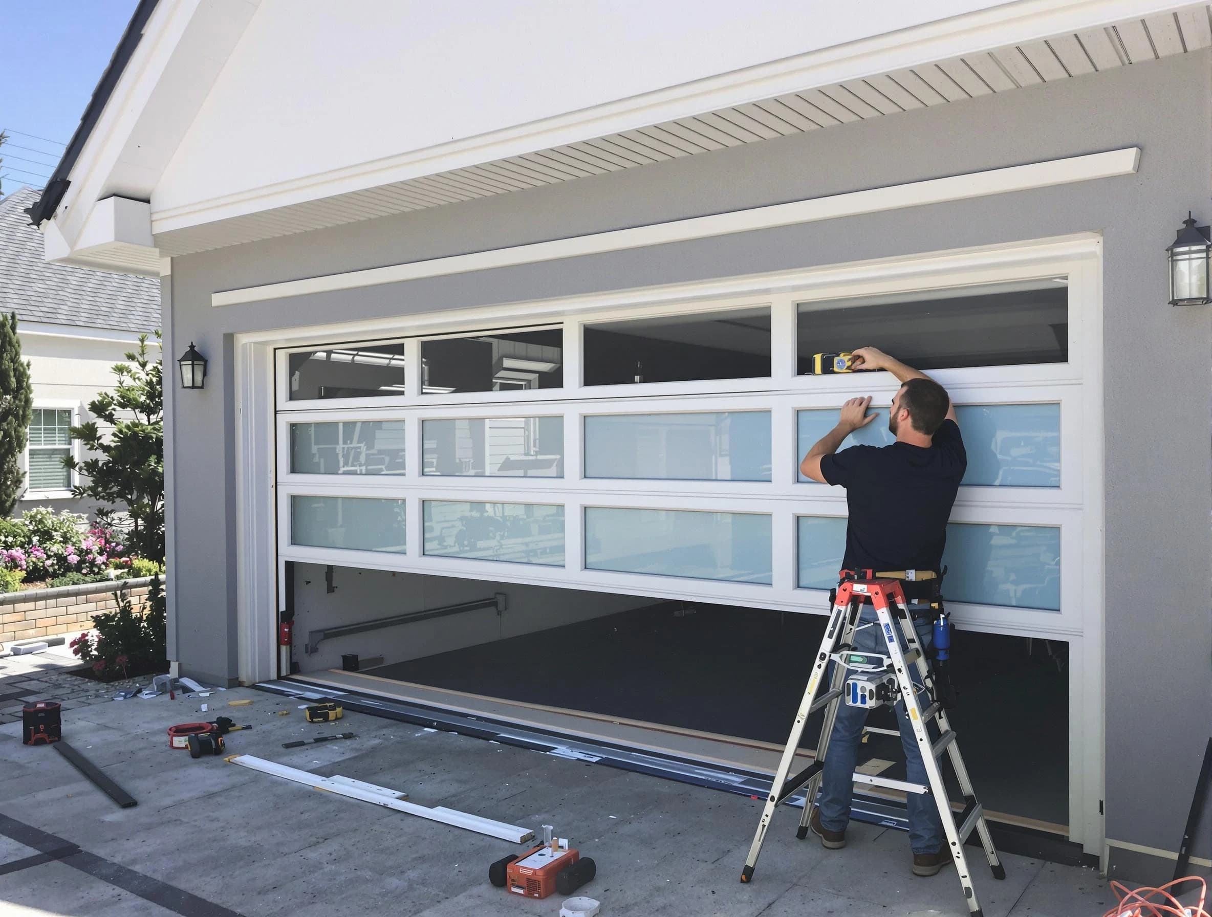 Saugus Garage Door Repair team performing garage door replacement in Saugus