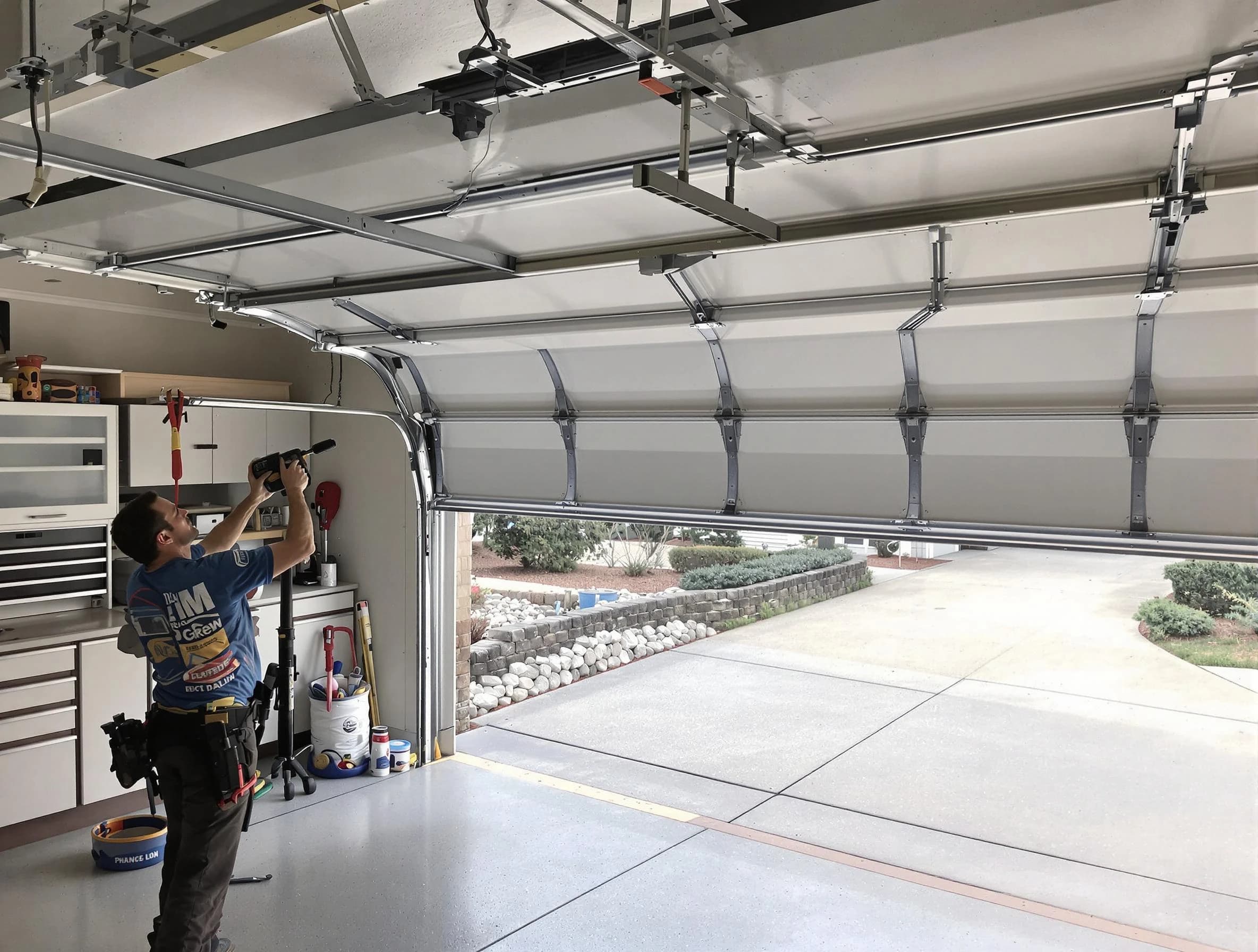 Garage door track repair service by Saugus Garage Door Repair in Saugus