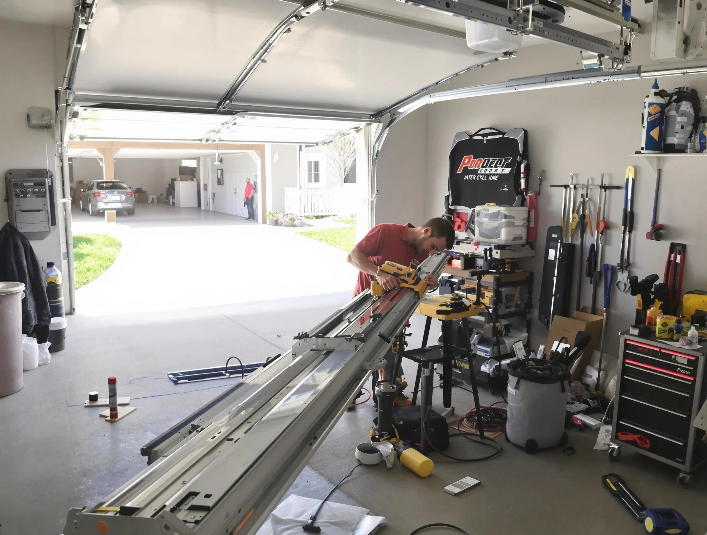 Saugus Garage Door Repair expert performing track repair in Saugus