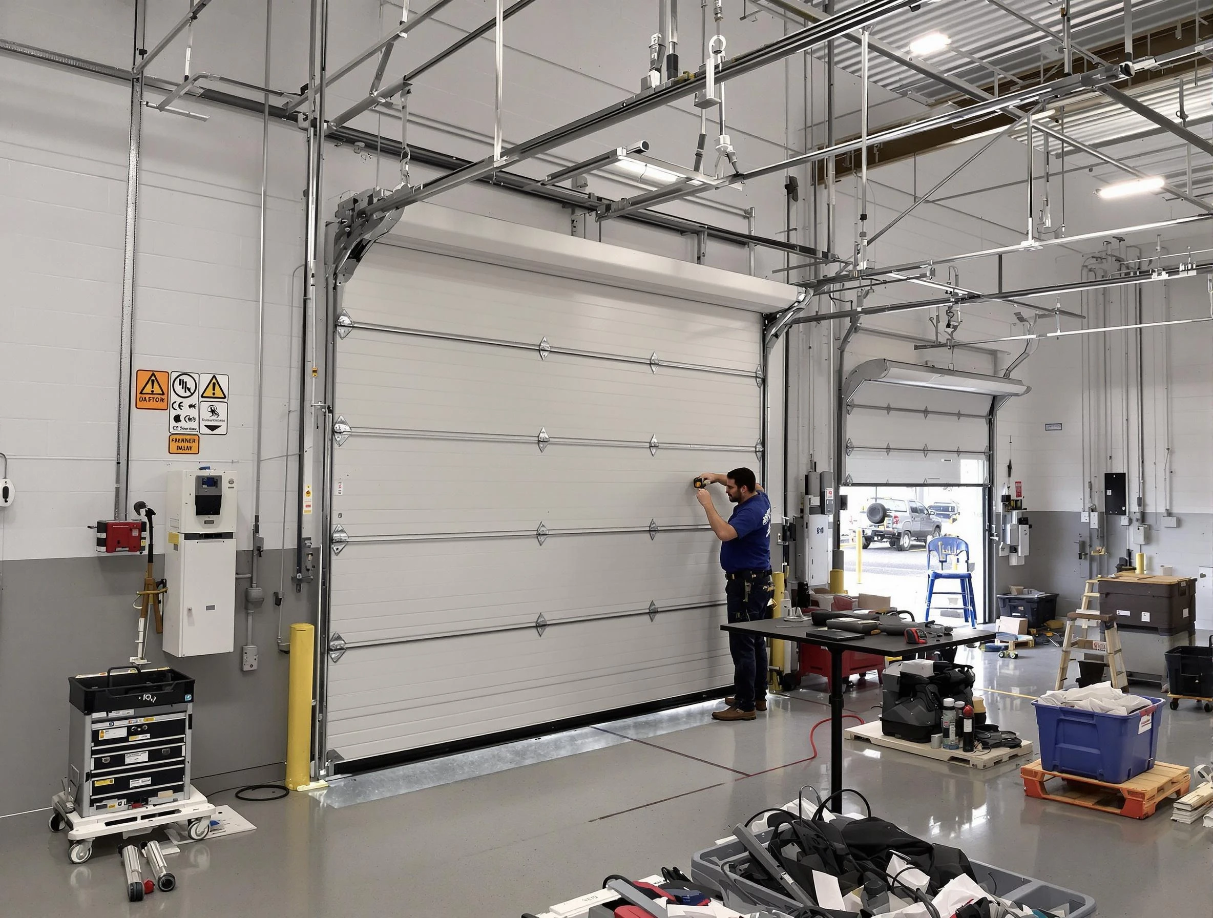Commercial garage door repair being performed by Saugus Garage Door Repair expert in Saugus