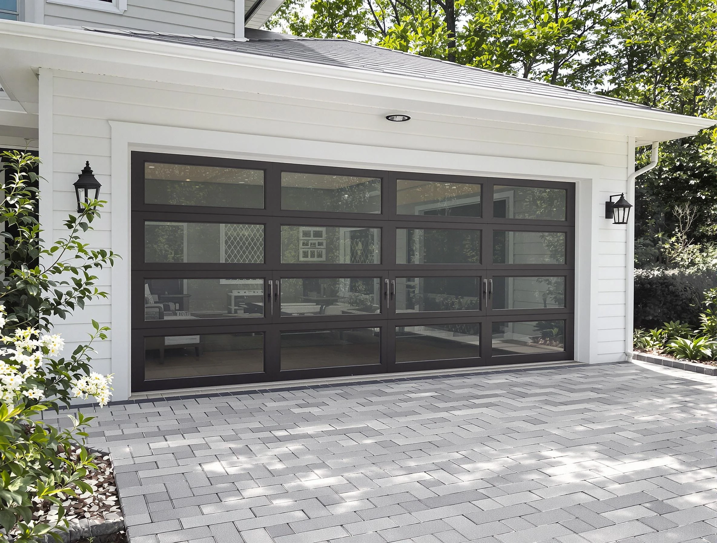 Saugus Garage Door Repair design specialist presenting custom garage door options to Saugus homeowner